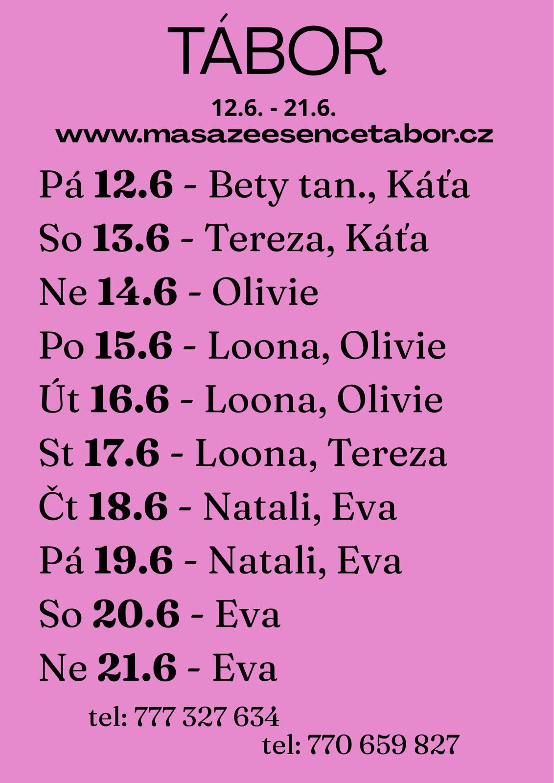 Kalendář dostupnosti